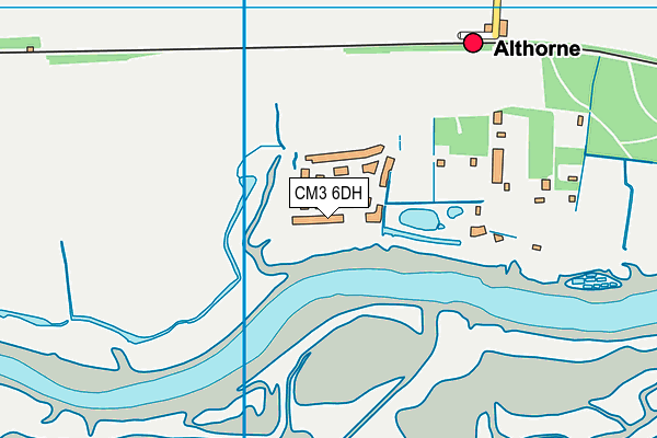 CM3 6DH map - OS VectorMap District (Ordnance Survey)