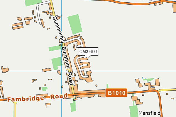 CM3 6DJ map - OS VectorMap District (Ordnance Survey)