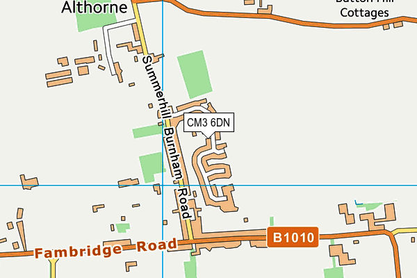 CM3 6DN map - OS VectorMap District (Ordnance Survey)