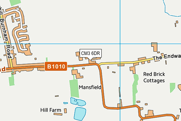 CM3 6DR map - OS VectorMap District (Ordnance Survey)
