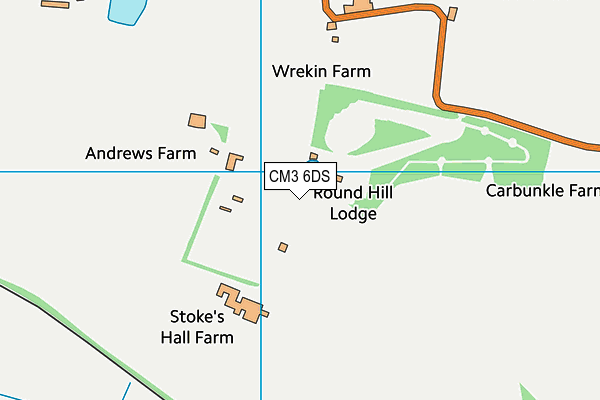 CM3 6DS map - OS VectorMap District (Ordnance Survey)