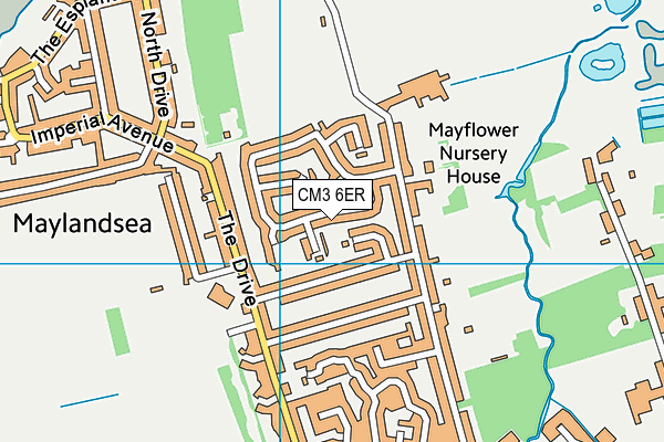 CM3 6ER map - OS VectorMap District (Ordnance Survey)