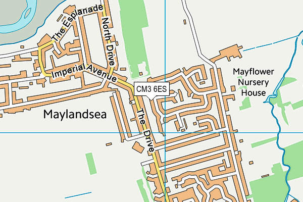 CM3 6ES map - OS VectorMap District (Ordnance Survey)