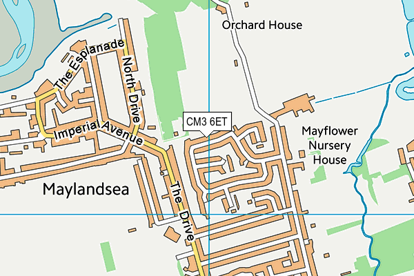 CM3 6ET map - OS VectorMap District (Ordnance Survey)