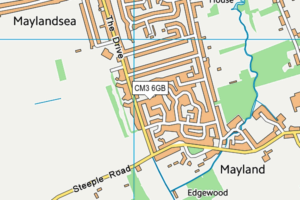 CM3 6GB map - OS VectorMap District (Ordnance Survey)