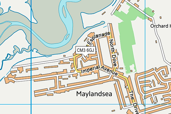CM3 6GJ map - OS VectorMap District (Ordnance Survey)