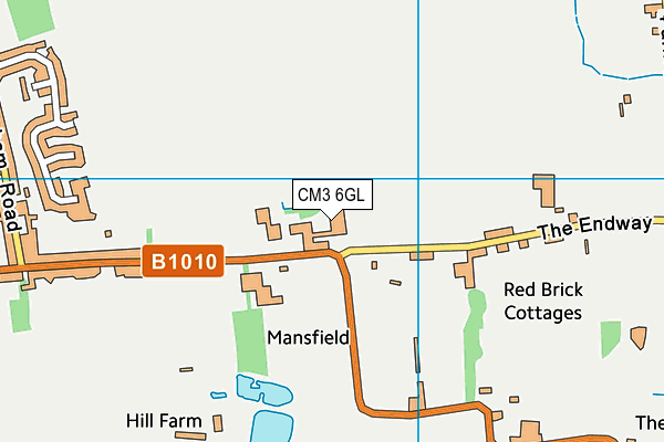 CM3 6GL map - OS VectorMap District (Ordnance Survey)