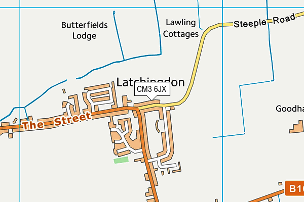 CM3 6JX map - OS VectorMap District (Ordnance Survey)