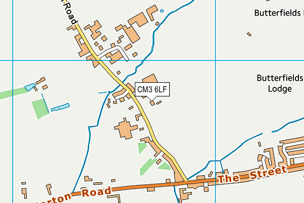 CM3 6LF map - OS VectorMap District (Ordnance Survey)