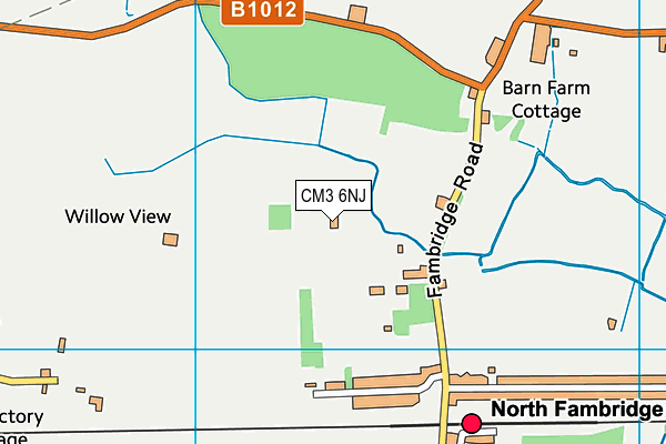 CM3 6NJ map - OS VectorMap District (Ordnance Survey)