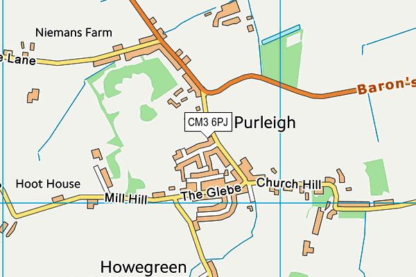 Purleigh Community Primary School map (CM3 6PJ) - OS VectorMap District (Ordnance Survey)