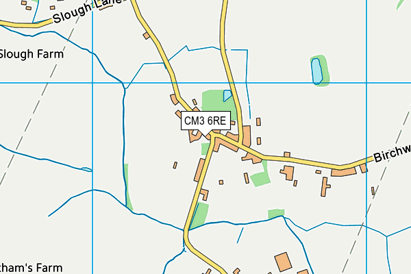 CM3 6RE map - OS VectorMap District (Ordnance Survey)