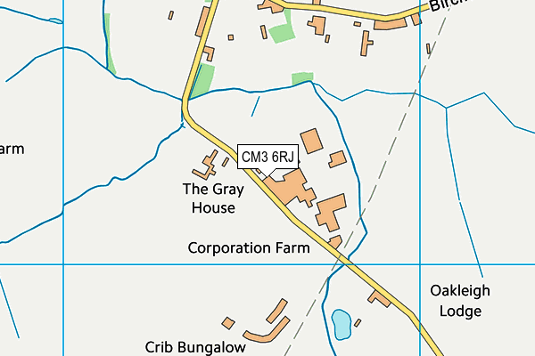 CM3 6RJ map - OS VectorMap District (Ordnance Survey)