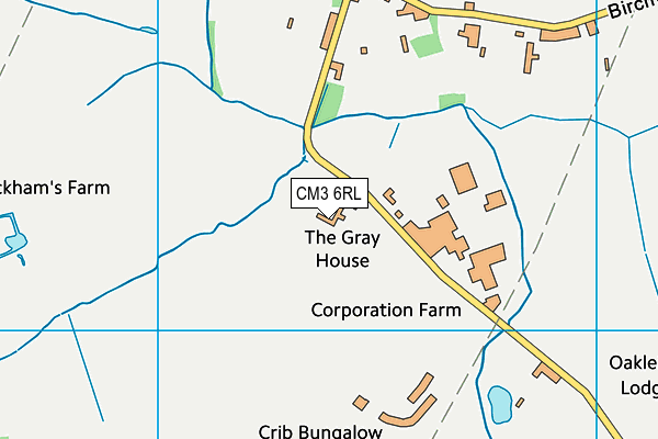 CM3 6RL map - OS VectorMap District (Ordnance Survey)
