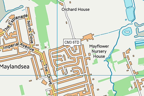 CM3 6TD map - OS VectorMap District (Ordnance Survey)