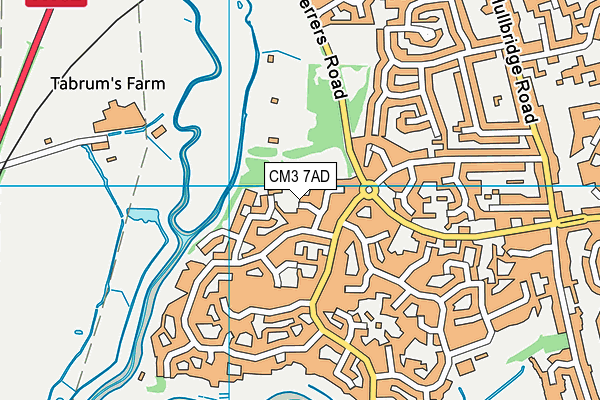 CM3 7AD map - OS VectorMap District (Ordnance Survey)