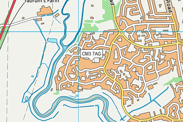 CM3 7AG map - OS VectorMap District (Ordnance Survey)