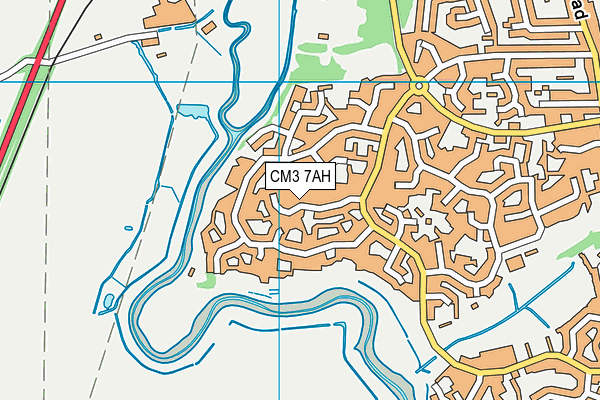 CM3 7AH map - OS VectorMap District (Ordnance Survey)