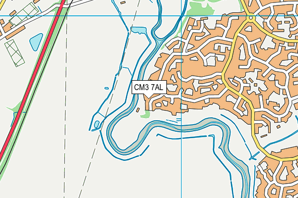 CM3 7AL map - OS VectorMap District (Ordnance Survey)