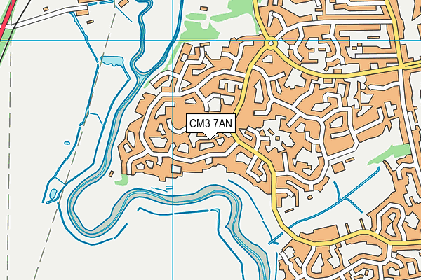 CM3 7AN map - OS VectorMap District (Ordnance Survey)