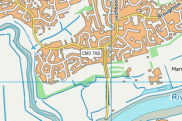 CM3 7AS map - OS VectorMap District (Ordnance Survey)