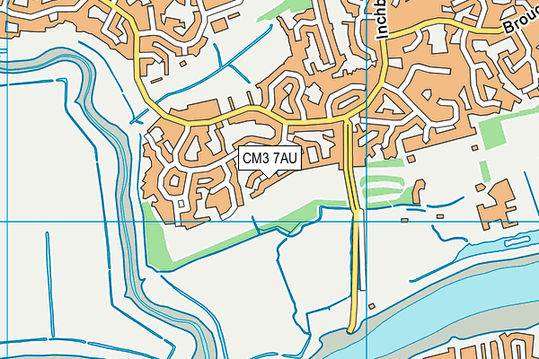 CM3 7AU map - OS VectorMap District (Ordnance Survey)