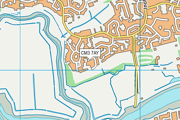 CM3 7AY map - OS VectorMap District (Ordnance Survey)