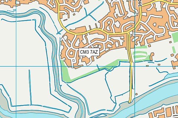 CM3 7AZ map - OS VectorMap District (Ordnance Survey)