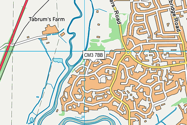 CM3 7BB map - OS VectorMap District (Ordnance Survey)