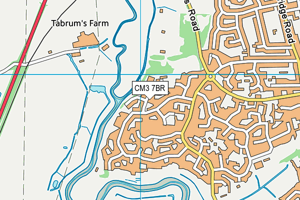CM3 7BR map - OS VectorMap District (Ordnance Survey)