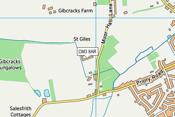 CM3 8AR map - OS VectorMap District (Ordnance Survey)