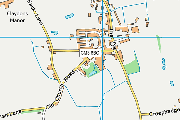 CM3 8BG map - OS VectorMap District (Ordnance Survey)