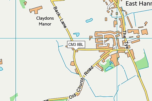 CM3 8BL map - OS VectorMap District (Ordnance Survey)