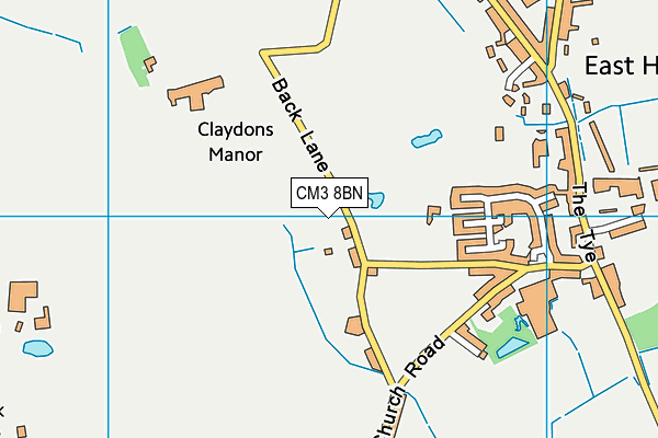 CM3 8BN map - OS VectorMap District (Ordnance Survey)