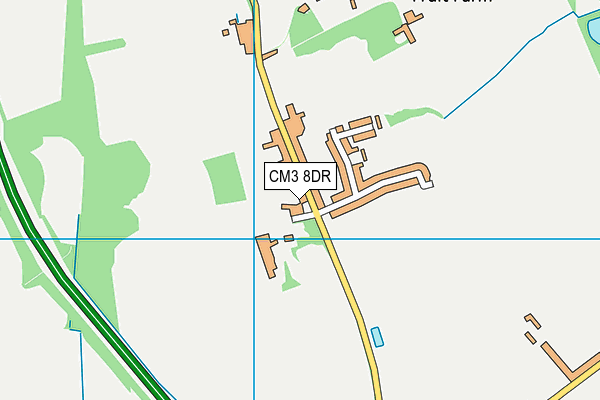 CM3 8DR map - OS VectorMap District (Ordnance Survey)