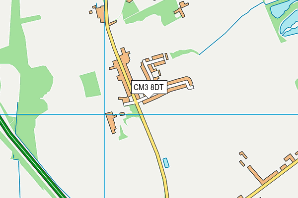 CM3 8DT map - OS VectorMap District (Ordnance Survey)