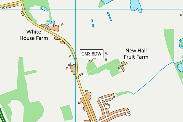 Rettendon Primary School map (CM3 8DW) - OS VectorMap District (Ordnance Survey)