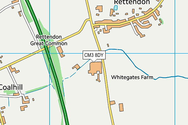 The Wheatsheaf Public House (Closed) map (CM3 8DY) - OS VectorMap District (Ordnance Survey)