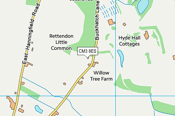 CM3 8ES map - OS VectorMap District (Ordnance Survey)