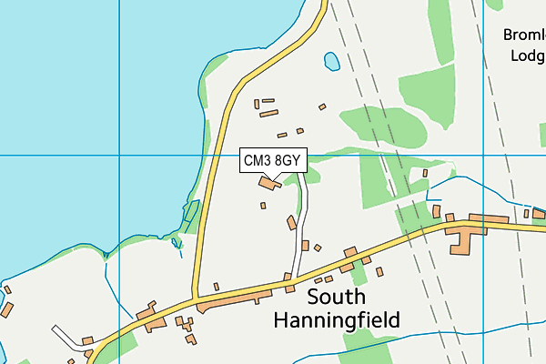 CM3 8GY map - OS VectorMap District (Ordnance Survey)