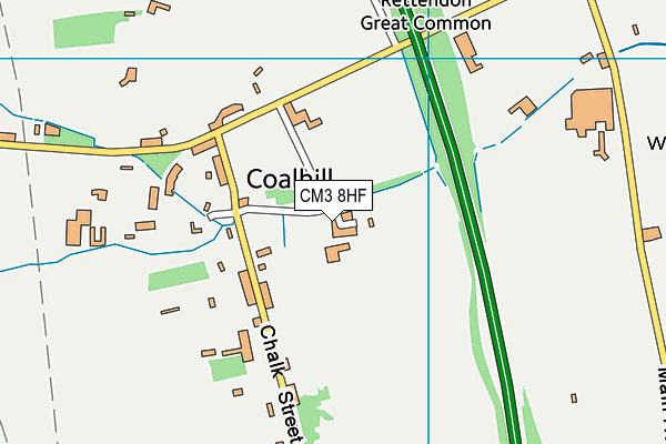 CM3 8HF map - OS VectorMap District (Ordnance Survey)