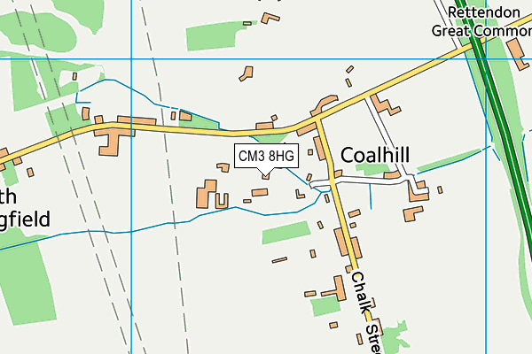 CM3 8HG map - OS VectorMap District (Ordnance Survey)