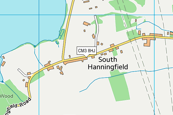 CM3 8HJ map - OS VectorMap District (Ordnance Survey)