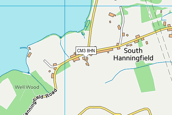 CM3 8HN map - OS VectorMap District (Ordnance Survey)