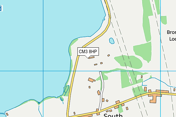 CM3 8HP map - OS VectorMap District (Ordnance Survey)