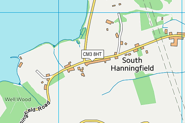 CM3 8HT map - OS VectorMap District (Ordnance Survey)