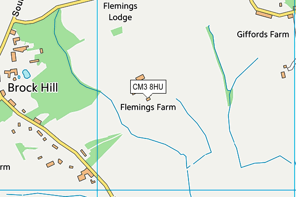 CM3 8HU map - OS VectorMap District (Ordnance Survey)