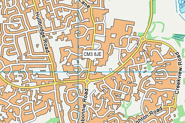 CM3 8JE map - OS VectorMap District (Ordnance Survey)