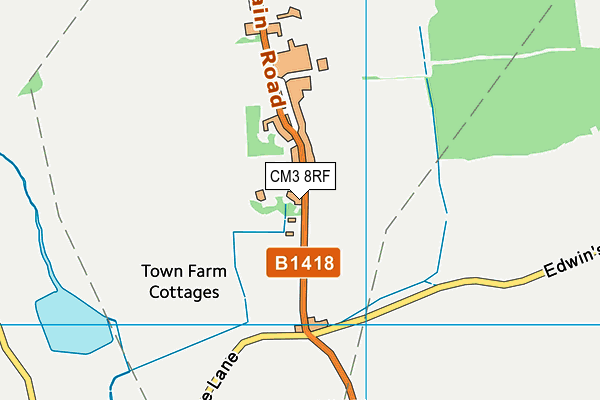 CM3 8RF map - OS VectorMap District (Ordnance Survey)
