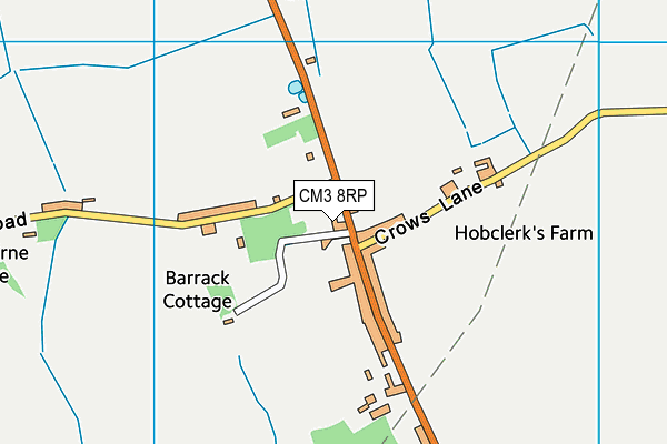 CM3 8RP map - OS VectorMap District (Ordnance Survey)